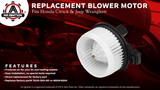 AC Heater Blower Motor - Compatible with Honda Civic & Jeep Wrangler - Civic 2006, 2007, 2008, 2009, 2010, 2011, Wrangler 2007-2010 - Replaces 700194, 75821, 79310SNAA01, 79310-SNA-A01, PM9177