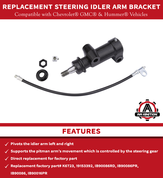 2 Pc Front Idler Arm + Idler Arm Bracket Assembly Steering Kit - View #13