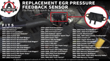 EGR - Exhaust Gas Recirculation Pressure Feedback Sensor - Replaces DPFE15, F77Z9J460AB, F77Z9J460AB, VP8T - Compatible with Ford, Lincoln, Mercury Vehicles - Expedition, Escape, Focus, F-150