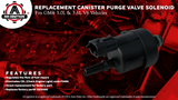 Vapor Canister Purge Valve Solenoid - Replaces 12610560, 911-082, 12661763 - Compatible with Chevy, Buick, GMC, Cadillac & Saturn Vehicles 3.0L, 3.6L V6 Impala, Traverse, CTS, SRX, Acadia, Canyon