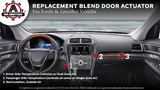 HVAC Air Blend Door Actuator - Replaces YH-1779, AA5Z-19E616-C, 604-234 - Compatible with Ford & Lincoln Vehicles - Explorer 2011-2017, Flex 2011-2016, Taurus 2008-2017, MKS and MKT 2011-2015