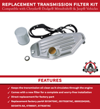 Replacement Transmission Filter Kit - Replaces 5013470AC, 5179267AC - Compatible with Chrysler, Dodge & Mitsubishi - Aspen, Durango, Dakota, Ram, Grand Cherokee, Commander, Liberty, Wrangler
