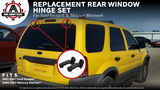 Rear Window Hinge Left and Right Set - Compatible with Ford Escape 2001-2007, Mercury Mariner 2005-2007 - Replaces YL8Z78420A69BA, YL8Z78420A68BA - Rear Liftgate Glass Hinges
