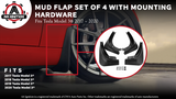 Premium Heavy Duty Mud Flaps Set of 4 with Mounting Hardware - Fits Tesla Model 3 2017, 2018, 2019, 2020 - Splash Guard Flaps - Front, Rear, Left and Right - Black Mud Guard - Durable ABS Plastic