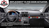HVAC Air Blend Door Actuator - Replaces YH-1779, AA5Z-19E616-C, 604-234 - Compatible with Ford & Lincoln Vehicles - Explorer 2011-2017, Flex 2011-2016, Taurus 2008-2017, MKS and MKT 2011-2015