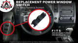 Power Window Switch Fits Nissan Frontier, Nissan Xterra - Replaces 25401-EA003-2005, 2006, 2007, 2008, 2009, 2010, 2011, 2012 Models - Driver Power Window Switch