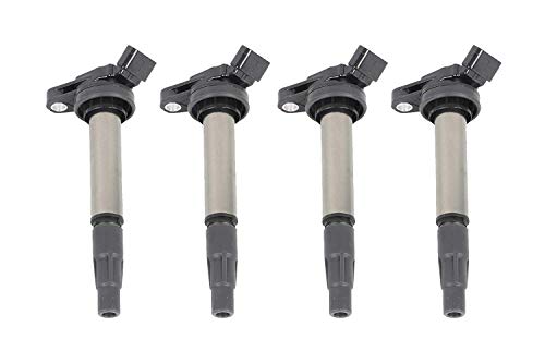 Replacement Ignition Coil Pack Set of 4 - Compatible with Toyota, Lexus, Scion - 1.8L L4 Corolla, Matrix, Prius, V, Plug-In, Vibe, xD, CT200h - Replaces 90919-02252, 90919-02258, UF596, UF619, C1714