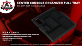 Center Console Organizer Tray - Fits 2014, 2015, 2016, 2017, 2018, 2019 Toyota Tundra SR, SR5, Limited, Platinum, 1794 Edition, TRD Pro - Full Tray Storage Box Accessory - Anti-Slip ABS Black Tray