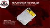 HID Xenon Headlight Ballast - Control Module - Replaces 63126907488, 63120150614, 05103356AA - Compatible with BMW, Audi, Mercedes-Benz Vehicles & More - X5, Z4, 545i, Pacifica, 9-3, A6, A8, S6, S8