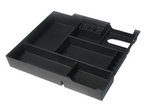 Center Console Organizer Tray - Fits 2014, 2015, 2016, 2017, 2018, 2019 Toyota Tundra SR, SR5, Limited, Platinum, 1794 Edition, TRD Pro - Full Tray Storage Box Accessory - Anti-Slip ABS Black Tray