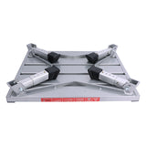 Adjustable Aluminum Platform RV Step - 19x14.5 Inch Portable Aluminum Adjustable Leg Height and Foldable Trailer Step Stool with Non-slip Rubber Feet Supports 1000lbs for RV Camper Van, Motorhome, SUV