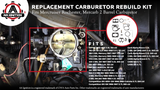 Replacement Rochester 2 Barrel Carb Rebuild Kit with Float - Compatible with Mercury, GM 2.5L, 3.0L, 4.3L, 5.0L, 5.7L Alpha, Bravo Engines - Replaces 3302-804844, 18-7098, 76086, 50844, 9-37612