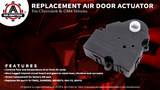 HVAC Air Blend Door Actuator - Replaces 15-73952, 52495593, 89018374, 604-112 - Mode Door Actuator Compatible with Chevy, GMC, Cadillac & Hummer 2003-2014 Models - HVAC Heater Climate Control Actuator