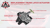Replacement Trunk Latch Door Actuator - Replaces 931-860, 64600-33120, 64600-06010 - Compatible with Toyota Camry 2007, 2008, 2009, 2010, 2011 with Automatic Keyless Entry Trunk Lock - 07-11 Models