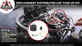 Replacement Distributor Cap Tune Up Kit - Compatible with Mercruiser GM V8 Engines with Thunderbolt IV, V HEI Ignition System - Replaces Parts 187523, 805759Q3, 805759T3 - Rotor, Cap, Gasket