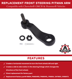 Replacement GM Pitman Arm - Compatible with Chevy, GMC and Hummer Vehicles - 1999-2020 - Avalanche 2500, Silverado 1500 HD Classic, Suburban 2500, Sierra 3500, Yukon XL 2500, H2 - Replaces K6654