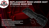 Rear Under Seat Storage Gear Box - Replaces 23183674 - Compatible with Chevy Silverado and GMC Sierrra 1500, 1500 HD, 2500 HD, 3500 HD - 2007-2018 Crew Cab Models - Underseat Accessories Organizer