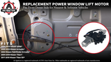 Power Window Lift Motor - Front Driver Side Left - Fits 2004-2019 Nissan Titan, XD, Armada, Pathfinder Armada, Infiniti QX56 - Replaces 80731-ZT01A, 80731ZT01A, 742-527, 807319FJ0A, 742527, 82-1370