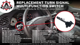 Turn Signal Multi-Function Switch - Replaces 12450067, D6299A, 2330856 - Compatible with Chevy, GMC, Cadillac Vehicles - Trailblazer, Silverado, Suburban, Avalanche, Yukon, XL, Tahoe, Sierra, Envoy