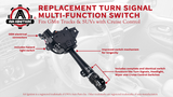 Turn Signal Multi-Function Switch - Replaces 12450067, D6299A, 2330856 - Compatible with Chevy, GMC, Cadillac Vehicles - Trailblazer, Silverado, Suburban, Avalanche, Yukon, XL, Tahoe, Sierra, Envoy