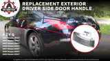 Replacement Driver Side Door Handle - Replaces 80607-CD41E, 80607-CD40E - Compatible with Nissan 350Z 2003, 2004, 2005, 2006, 2007, 2008, 2009 - Exterior Door with Key Hole - 03,04,05,06, 07, 08, 09