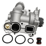 Replacement Aluminum Water Pump Assembly - Compatible with Audi and Volkswagen Vehicles 2.0L - A3, A4, A5, Q5, TT, Golf, Jetta, Eos, Tiguan -Replaces 06H121026AB, 06H121026DD, 06H121026CF, 06H121026CQ