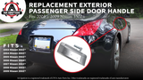 Replacement Passenger Side Exterior Door Handle - Replaces 80606-CD01E, 80606-CD00E - Compatible with Nissan 350Z 2003, 2004, 2005, 2006, 2007, 2008, 2009 - Models 03, 04, 05, 06, 07, 08, 09