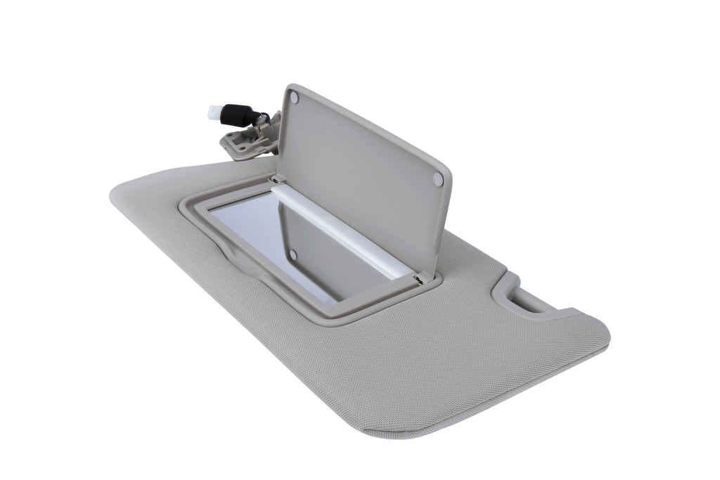 Left Driver Side Sun Visor Gray - Compatible with Nissan Altima Vehicles with year 2013, 2014, 2015, 2016, 2017, 2018 - Sun Shade Assembly with Mirror and Light - Replaces 964013TA2A, 96401-3TA2A