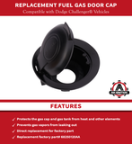 Replacement Fuel Gas Door Vapor Cap - Compatible with Dodge Vehicles - 2008, 2009, 2010, 2011, 2012, 2013, 2014, 2015, 2016, 2017, 2018, 2019, 2020 Challenger - Replaces 68250120AA - Fuel Filler Cover