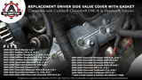 Replacement Driver Side Valve Cover with Gasket - Compatible with Cadillac, Chevy, GMC, Hummer - Escalade, Silverado, Sierra, Yukon, Tahoe - 4.8L, 5.3L, 5.7L, 6.0L, 6.2L - Replaces 264-965, 12570427