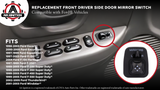 Replacement Front Driver Side Door Mirror Switch - Compatible with Ford Vehicles - Escort, Excursion, Expedition, F-150, F-250, F-350 Super Duty, Thunderbird, Windstar - Replaces F65Z17B676AB, 901-319