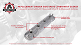 Replacement Driver Side Valve Cover with Gasket - Compatible with Cadillac, Chevy, GMC, Hummer - Escalade, Silverado, Sierra, Yukon, Tahoe - 4.8L, 5.3L, 5.7L, 6.0L, 6.2L - Replaces 264-965, 12570427
