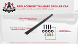 Replacement Tailgate Spoiler Cap - Compatible with Chevrolet and GMC Vehicles - 1999-2007 Silverado 1500, 2500 HD Classic, Sierra 2500, 3500HD - Replaces 15932249, GM1909101 - Tail Gate Protector Trim
