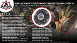 Replacement Electronic Radiator Fan Clutch - Compatible with Chevy, GMC, Cadillac Vehicles - Silverado, Avalanche, Tahoe, Suburban 1500, Yukon, XL 1500, Sierra 2500 HD - Replaces 15-4694, 20913877
