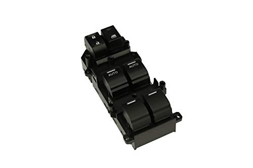 Replacement Window Master Switch - Double Auto Button - Compatible with Honda Accord EX & EX-L 2008, 2009, 2010, 2011, 2012 - Replaces 35750-TA0-A31, 35750-TA0-A32 - Driver Side Double Auto Switch