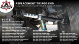 Replacement Tie Rod End - Compatible with Chevy, GMC and Hummer Vehicles - 2001-2014 - Avalanche 2500, Silverado 1500 HD, Suburban, Sierra 1500 HD, Yukon XL 2500, H2 - Replaces ES3609 - Outer Tie Rod