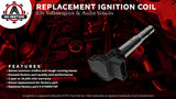 Ignition Coil - Replaces 07K905715F, 06H 905 115B - Compatible with Volkswagen & Audi Vehicles - MK5 and MK6 GTI, Rabbit, Golf, A4, A5, A6, A7, Q5, TT, R8 Coils