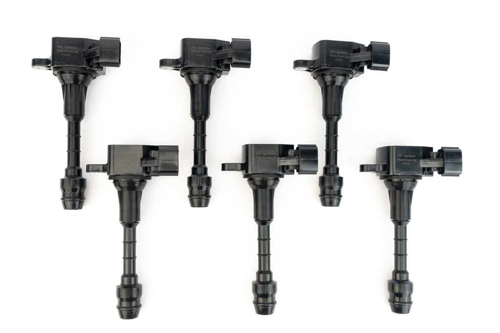 Ignition Coil Pack Set of 6 - Compatible with Infiniti FX35, G35, M35 & Nissan 350Z Vehicles - Replaces 22448-AL61C, UF401, IGC0007, 6734025, 22448AL615 - Year Models 2000-2008 - 3.5L V6 Coils