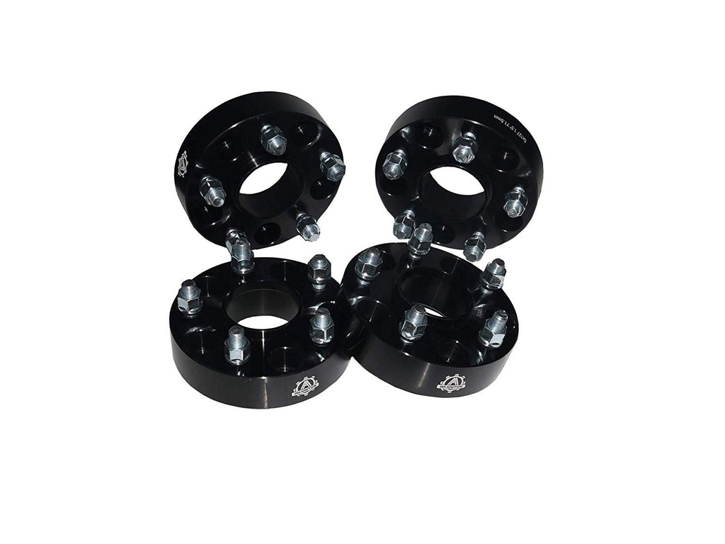 Wheel Spacer Set of 4-1.5in Thick - 5x127mm, 5x5in Hub Centric Adapter 71.5mm Bore - 1/2 x 20 Studs - Compatible with Jeep Vehicles - 2007-2018 Wrangler, 06-10 Commander, 05-10 Grand Cherokee