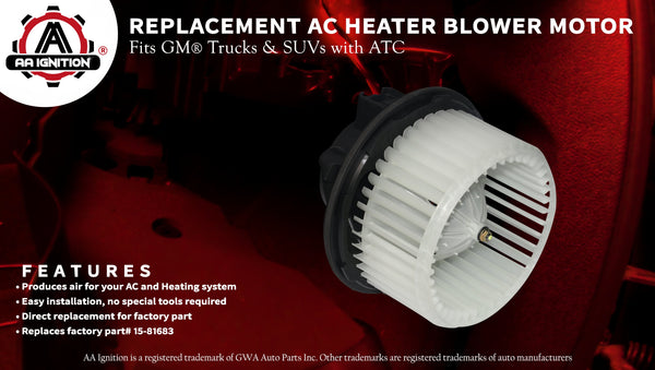 BDFHYK AC Heater Blower Motor Fan PM2728 Compatible With Escalade Tahoe