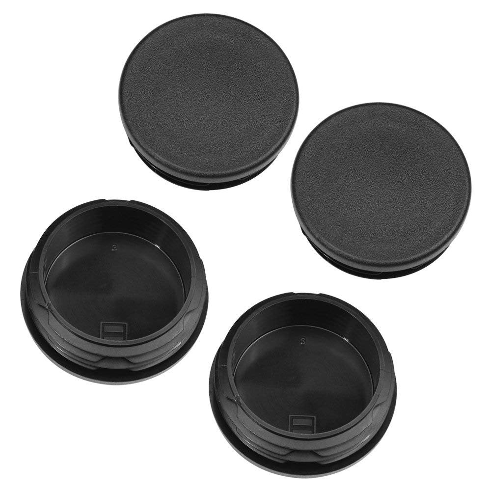 Frame Tube Plug Set of 4 - Compatible with Chevy Silverado & GMC Sierra 1500-99, 2000, 2001, 2002, 2003-2014, 2015, 2016, 2017, 2018 - Rear Wheel Well Hole Cover Cap - Anti-Whistle Truck Bed Plugs