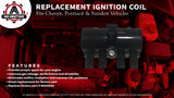 Ignition Coil Pack Replacement - Compatible with Chevrolet, Pontiac, Suzuki Vehicles - Aveo, Aveo5, Optra, Wave, Wave5, Forenza, Reno - Replaces Part 25182496, 96253555, 33410-84Z01