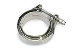 3 Inch V Band Clamp with Set of 3 CNC Stainless Steel Flanges Kit - 3in V-Band Clamp, Male And Female Flanges - Perfect for Turbo, Downpipes, Exhaust Systems