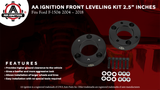 Front Leveling Kit 2.5" Inches - Fits 2004-2018 Ford F-150 Pickup Truck 2WD, 4 Wheel Drive 4WD, 4x4 - Front Strut Spacers Lift 2 1/2 Inch - Forged Aircraft Aluminum Billet Construction