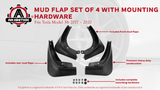 Premium Heavy Duty Mud Flaps Set of 4 with Mounting Hardware - Fits Tesla Model 3 2017, 2018, 2019, 2020 - Splash Guard Flaps - Front, Rear, Left and Right - Black Mud Guard - Durable ABS Plastic