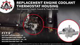 Coolant Thermostat and Housing Assembly with Sensors - Compatible with Chevy Cruze, Limited, Trax, Sonic 1.8L & 1.6L - Replaces 25192228, 55564890, 15-81816, 902-033, 55579951 - Full Aluminum