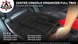 Center Console Organizer Tray - Fits 2014, 2015, 2016, 2017, 2018, 2019 Toyota Tundra SR, SR5, Limited, Platinum, 1794 Edition, TRD Pro - Full Tray Storage Box Accessory - Anti-Slip ABS Black Tray