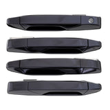 Exterior Black Door Handle Set of 4 - Compatible with Chevy, Cadillac & GMC Vehicles - 2007-2014 Silverado, Tahoe, Escalade, Sierra, Yukon, Avalanche - Replaces 15915659, 20828237, 20954796