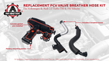 PCV Valve Engine Crankcase Vent Valve Breather Hose Kit - Oil Separator For Audi & Volkswagen - 2.0L Turbo A3 8P, A5 B8, Q5, Golf GTI MK5, MK6, Jetta & More - 06H103495AH, 06H103495AC, 06H103495E
