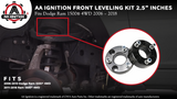 Front Leveling Lift Kit 2.5 inches - Compatible with Dodge Ram 1500-2006-2018, 4WD, 2WD Pickup - Suspension Front Strut Spacers 2 1/2 Inch - Forged Aircraft Aluminum Billet Construction